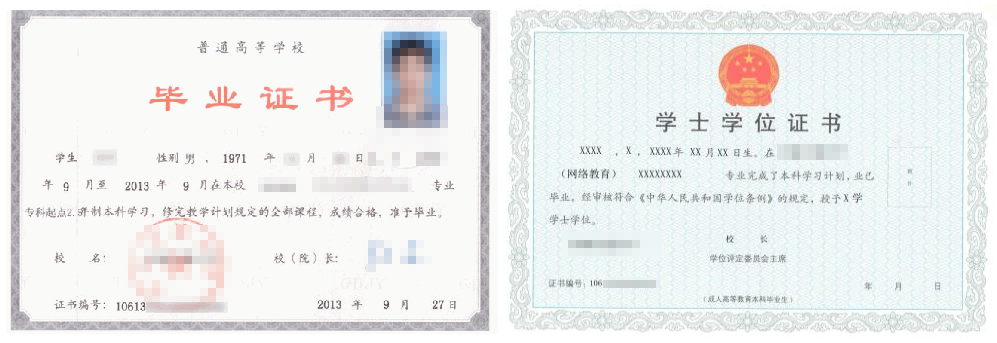 浙江成人教育畢業(yè)證書樣本！